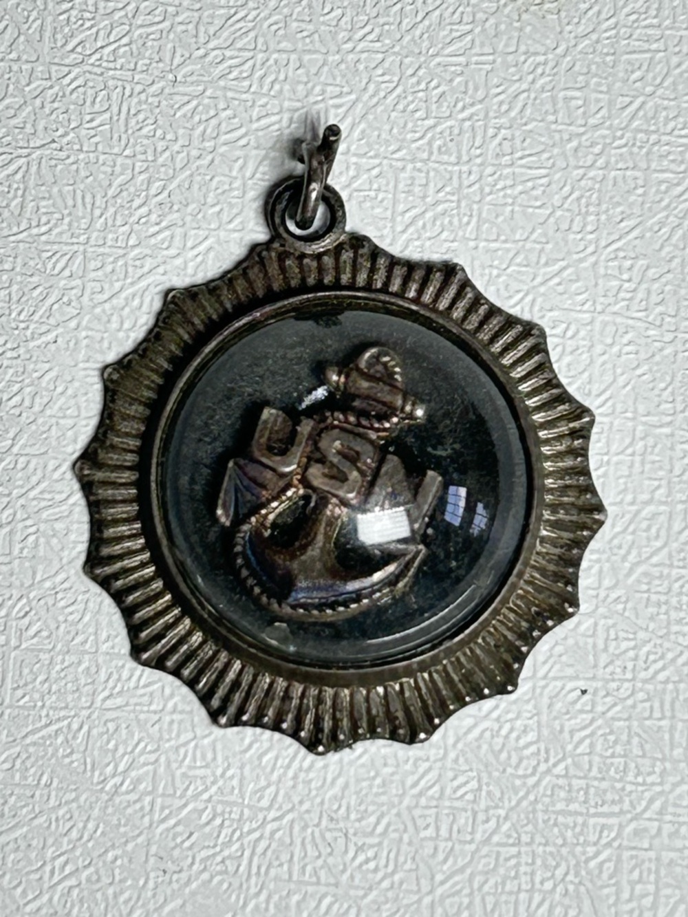 Vintage Sterling Silver World War II-era U.S. Navy USN sweetheart pendant Anchor